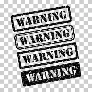 Set of Warning stamp symbol, label sticker sign button, text banner vector il Stock Illustration