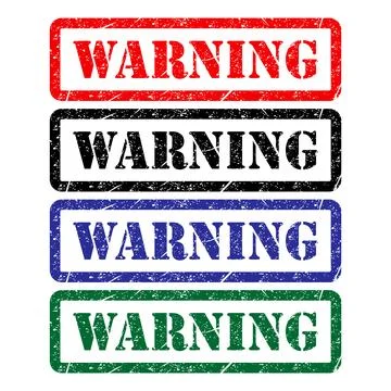 Set of Warning stamp symbol, label sticker sign button, text banner vector il 스톡 일러스트