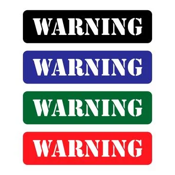 Set of Warning stamp symbol, label sticker sign button, text banner vector il 스톡 일러스트