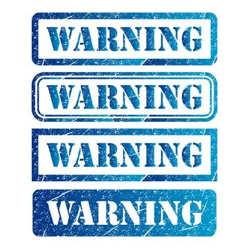 Set of Warning stamp symbol, label sticker sign button, text banner vector il イラスト素材