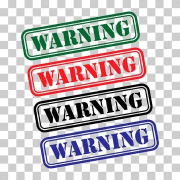 Set of Warning stamp symbol, label sticker sign button, text banner vector il イラスト素材