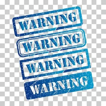 Set of Warning stamp symbol, label sticker sign button, text banner vector il Illustrazione stock