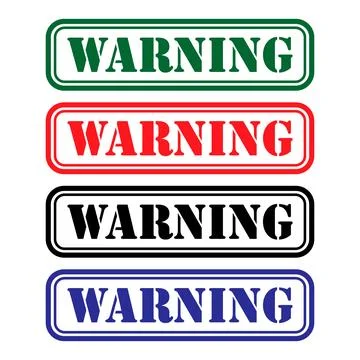 Set of Warning stamp symbol, label sticker sign button, text banner vector il 스톡 일러스트