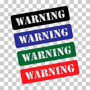 Set of Warning stamp symbol, label sticker sign button, text banner vector il Stockillustratie