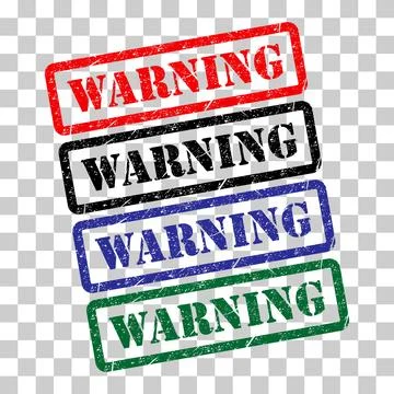 Set of Warning stamp symbol, label sticker sign button, text banner vector il Stockillustratie