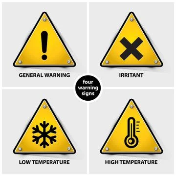 Set of warning symbols Stock Illustration