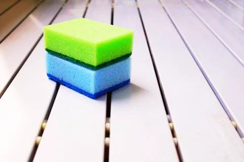 Set for washing. Two sponge. Stock Photos