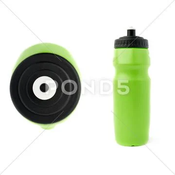 Set of Water bottle isolated over the white background Stock Photos