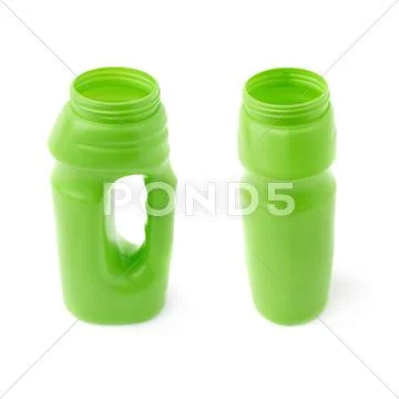 Set of Water bottle isolated over the white background Stock Photos