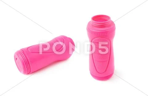 Set of Water bottle isolated over the white background Stock Photos
