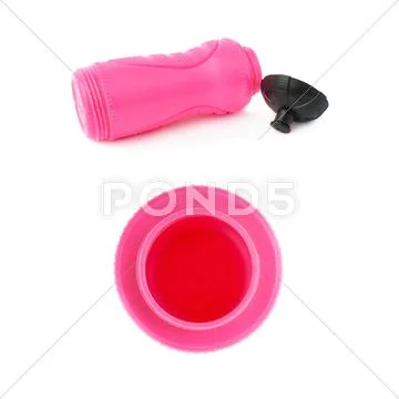 Set of Water bottle isolated over the white background Stock Photos