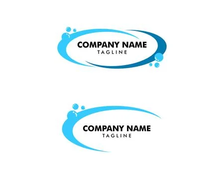 Set of Water bubbles logo template vector icon Stock Illustration