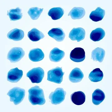 Set of water color brushes Stock Illustration