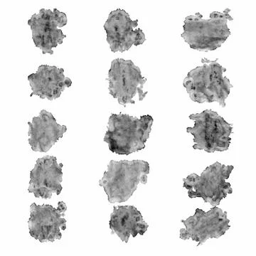 Set of water color brushes Stock Illustration