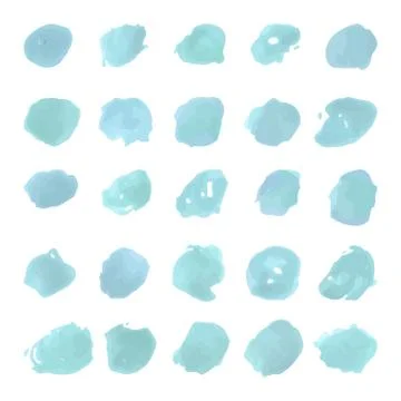 Set of water color brushes Stock Illustration