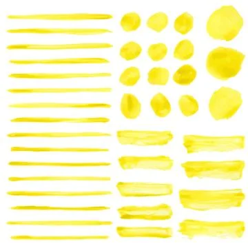 Set of water color brushes Stock Illustration