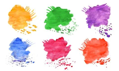 Set water-color elements for design Stock Illustration