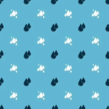 Set Water drop and  on seamless pattern. Vector イラスト素材