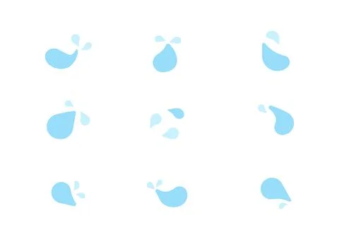 A set of water drop movement vector isolated on white background ep112 Stock Illustration