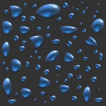 Set of Water Drops Stock Illustration
