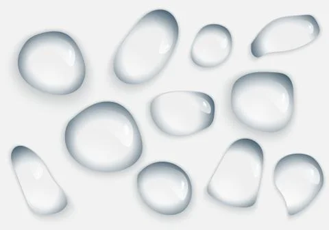 Set of water drops Stock Illustration