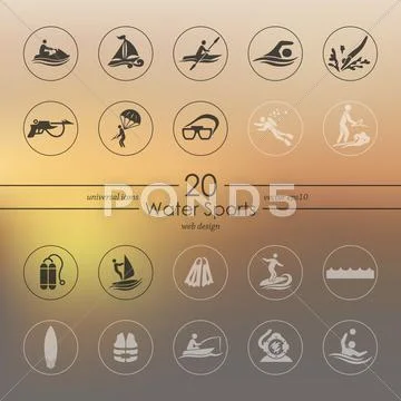 Set Of Water Sports Icons