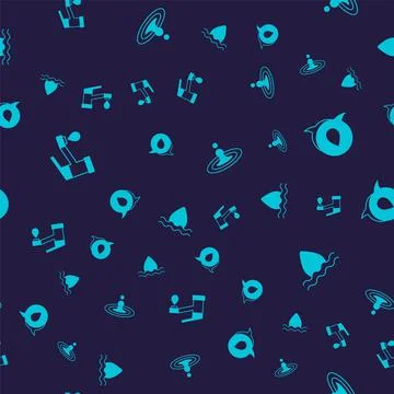 Set Water tap, drop with speech bubbles, and on seamless pattern. Vector Illustrazione stock
