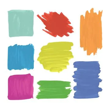 Set of watercolor abstract colored spots for text design, label. Stock Illustration