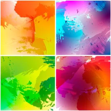 Set of watercolor backgrounds Stock-Illustration