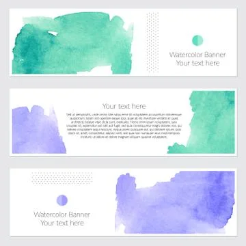 Set of watercolor backgrounds Stock Illustration