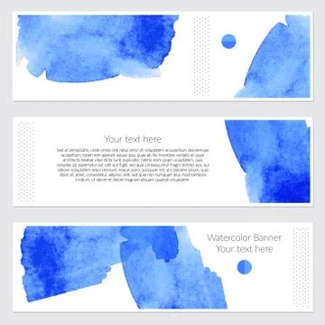Set of watercolor backgrounds Stock Illustration