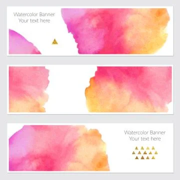 Set of watercolor backgrounds Stock Illustration