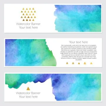 Set of watercolor backgrounds Stock Illustration