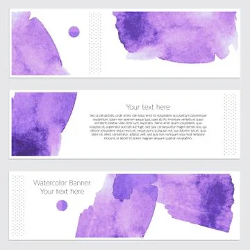 Set of watercolor backgrounds Stock Illustration