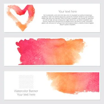 Set of watercolor backgrounds Stock Illustration