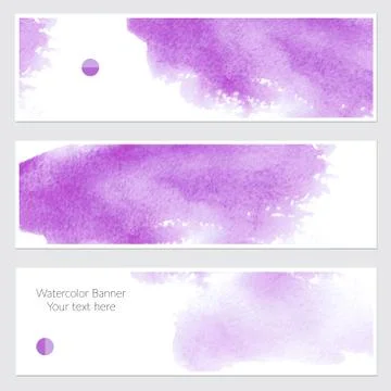 Set of watercolor backgrounds Stock Illustration
