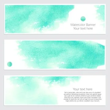 Set of watercolor backgrounds Stock Illustration
