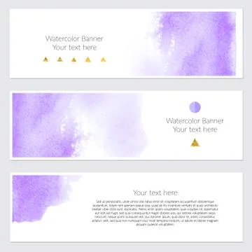 Set of watercolor backgrounds Stock Illustration