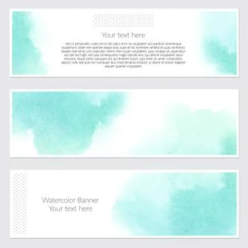 Set of watercolor backgrounds Stock Illustration