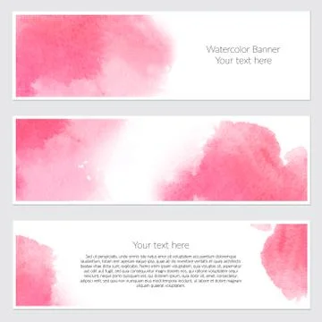 Set of watercolor backgrounds Stock Illustration