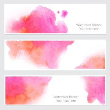 Set of watercolor backgrounds Stock Illustration