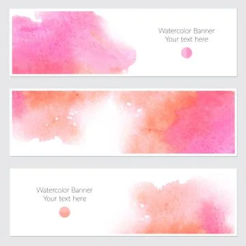 Set of watercolor backgrounds Stock Illustration
