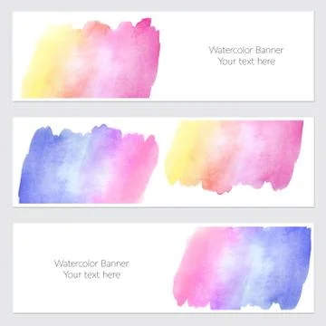 Set of watercolor backgrounds Stock Illustration