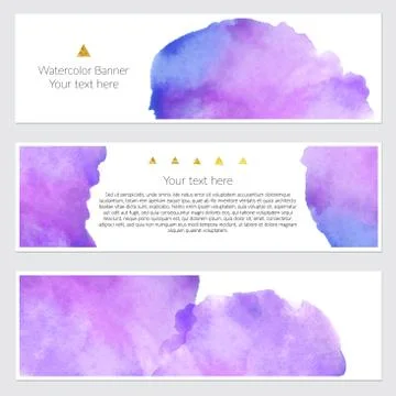 Set of watercolor backgrounds Stock Illustration