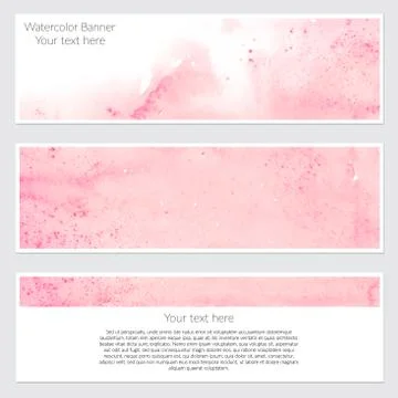 Set of watercolor backgrounds Stock Illustration