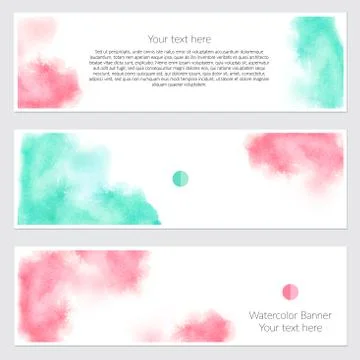 Set of watercolor backgrounds Stock Illustration