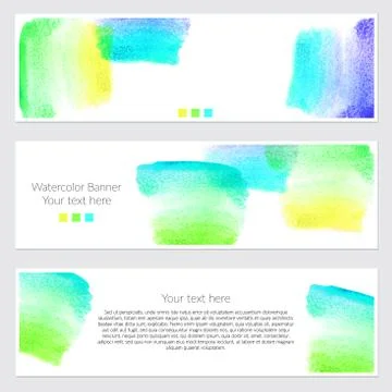 Set of watercolor backgrounds Stock Illustration