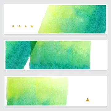 Set of watercolor backgrounds Stock Illustration