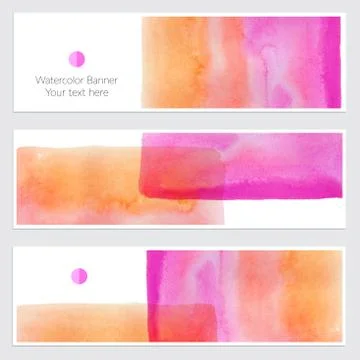 Set of watercolor backgrounds Stock Illustration
