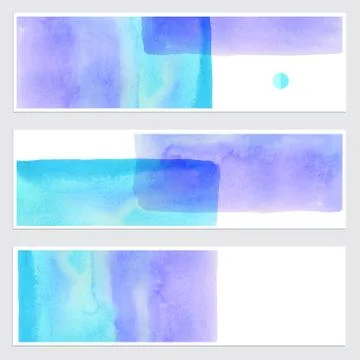 Set of watercolor backgrounds Stock Illustration